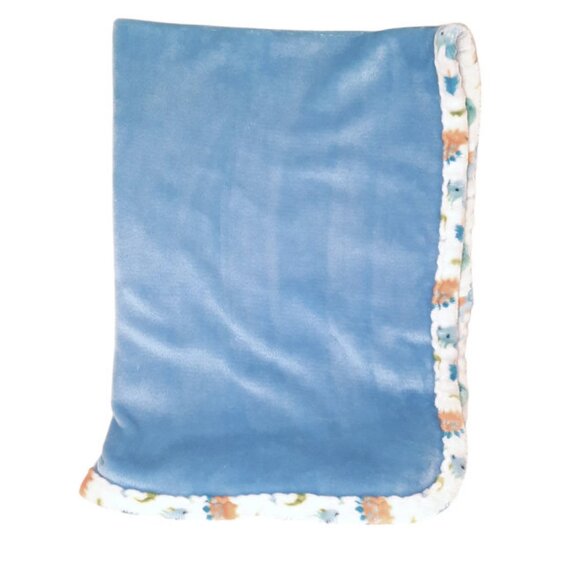 Le Bebe Favorite Dinosaur Trees Trim Baby Security Lovey Blanket 28" X 38" - Picture 2 of 5